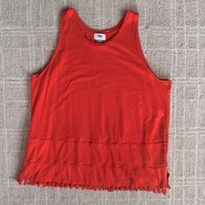 OLD NAVY• Orange Tassle Tank Top